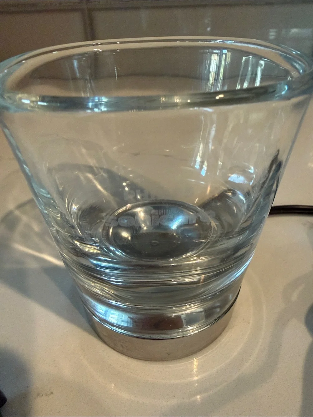 Philips Sonicare  Clear Glass Cup charger.